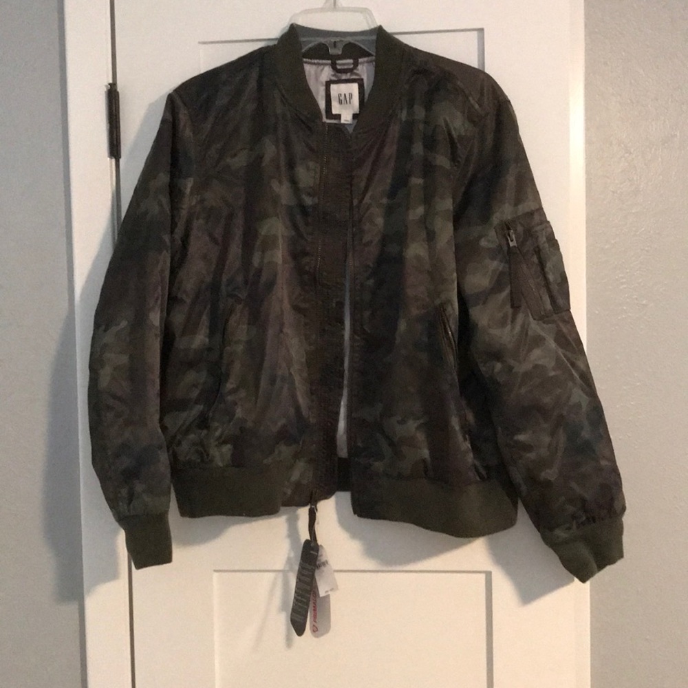 Camo Gap Bomber Jacket